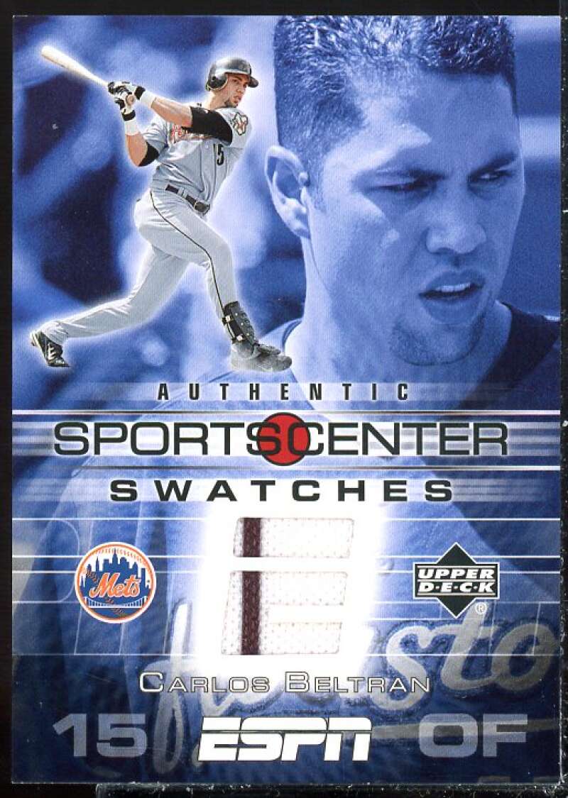 Carlos Beltran Card 2005 Upper Deck ESPN Sports Center Swatches #CB  Image 1