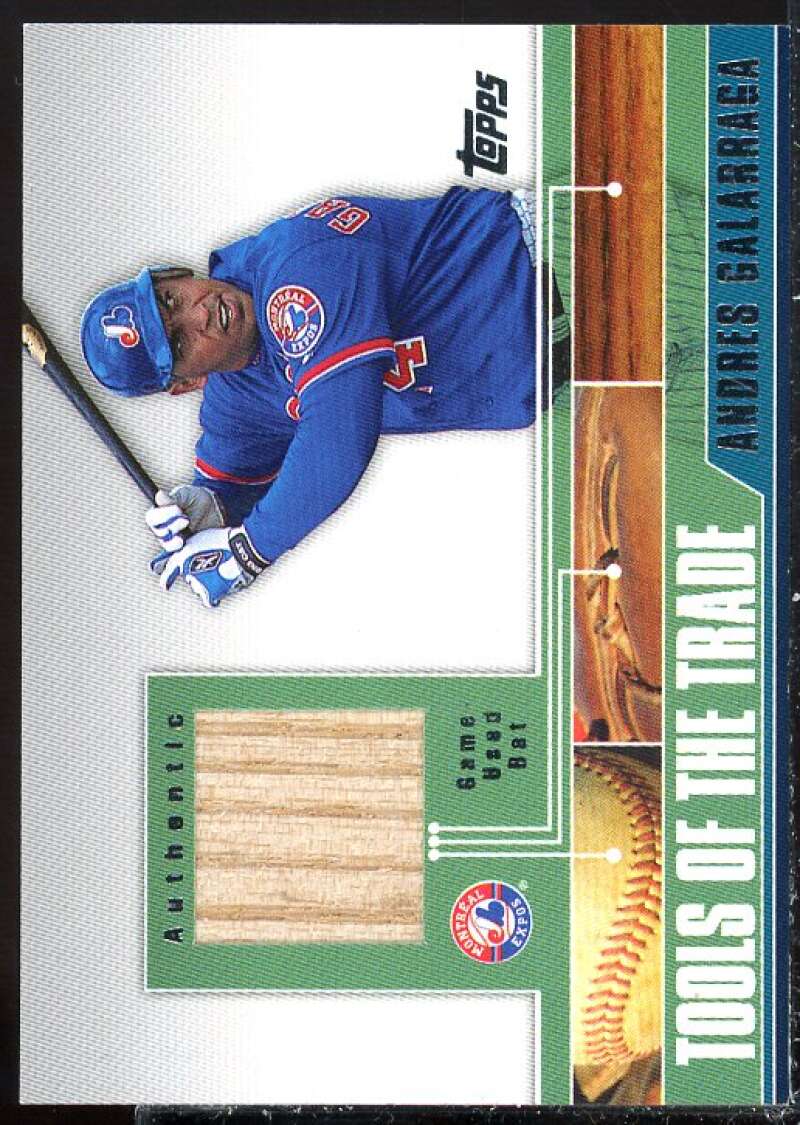 Andres Galarraga Card 2002 Topps Traded Tools of the Trade Relics #AG  Image 1