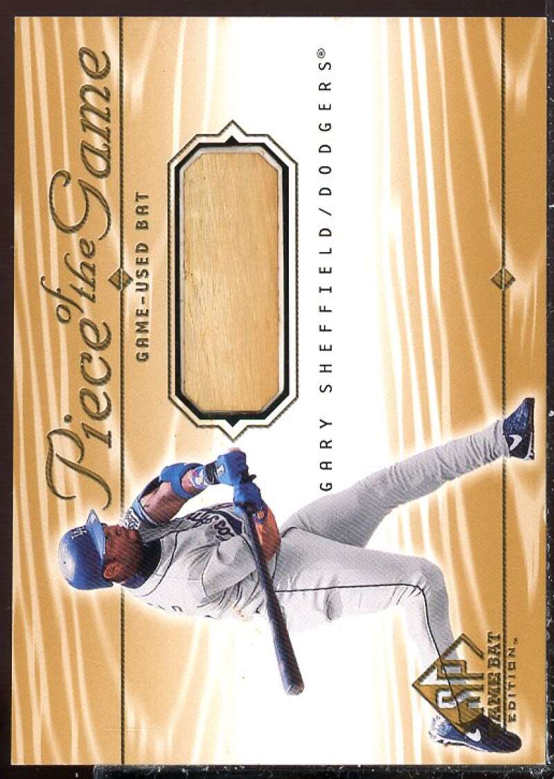 Gary Sheffield Card 2001 SP Game Bat Edition Piece of the Game #GS  Image 1