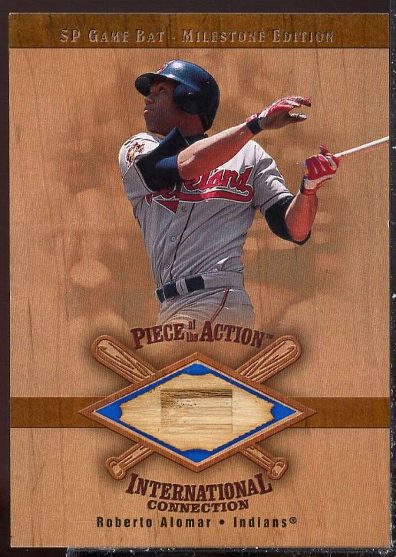 Roberto Alomar 2001 SP Game Bat Milestone Piece of Action International #IRA  Image 1