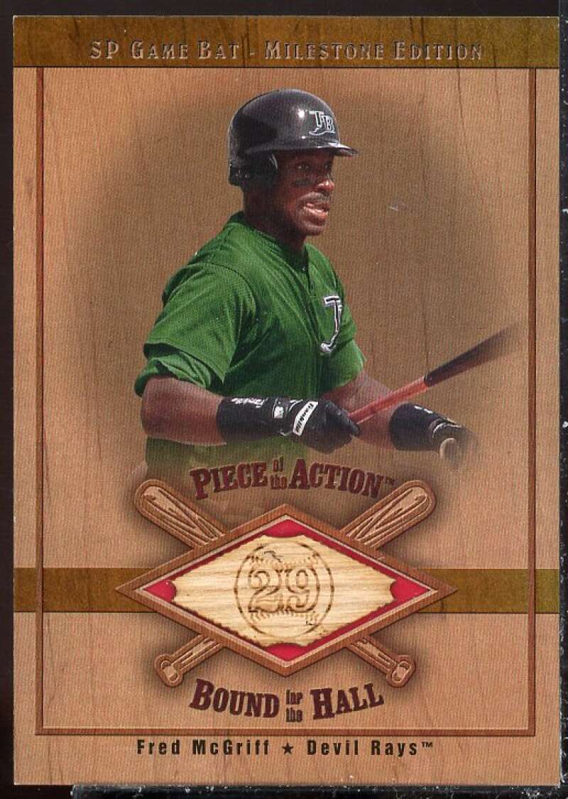 Fred McGriff 2001 SP Game Bat Milestone Piece of Action Bound for the Hall #BFM  Image 1