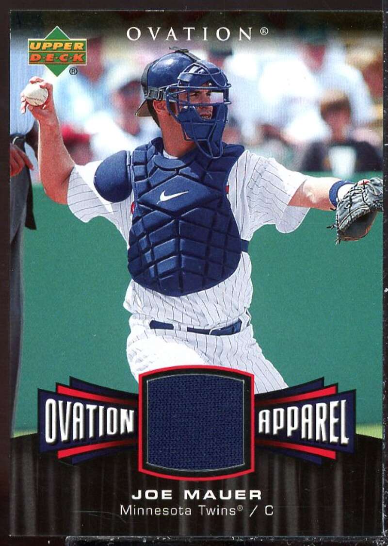 Joe Mauer Jsy Card 2006 Upper Deck Ovation Apparel #JM  Image 1