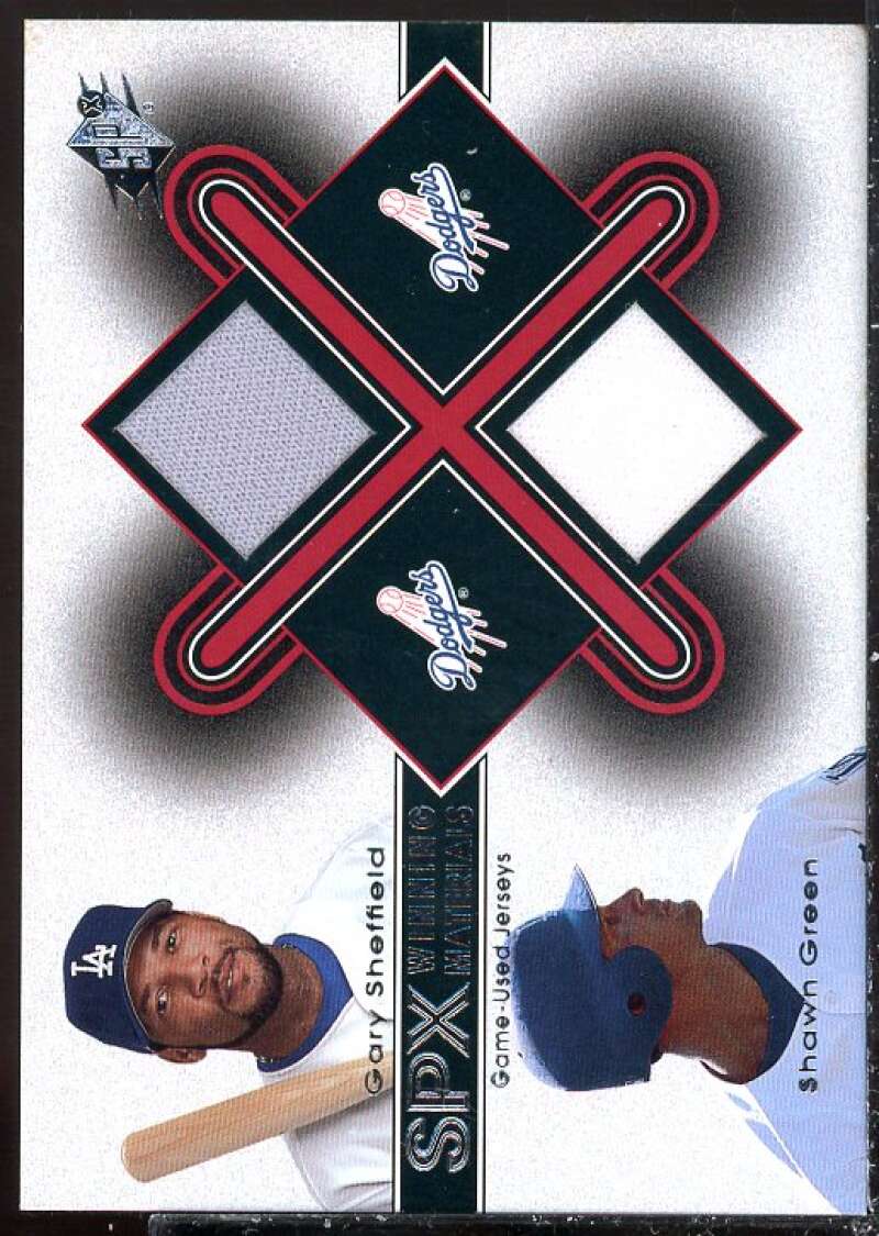 Gary Sheffield/Shawn Green Card 2001 SPx Winning Materials Update Duos #GSSG  Image 1