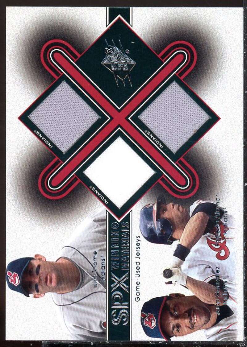 Jim Thome/Juan Gonzalez/Alomar 2001 SPx Winning Materials Update Trios #TGA  Image 1