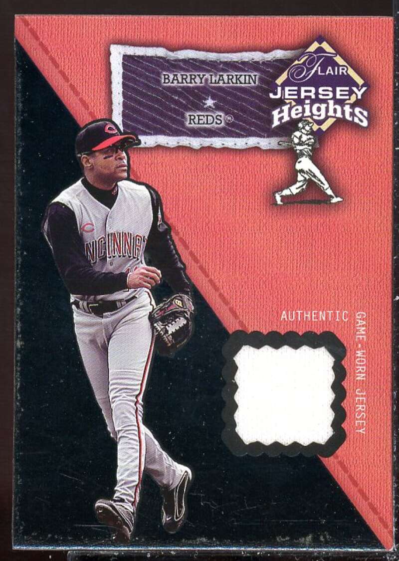 Barry Larkin Card 2002 Flair Jersey Heights #16  Image 1