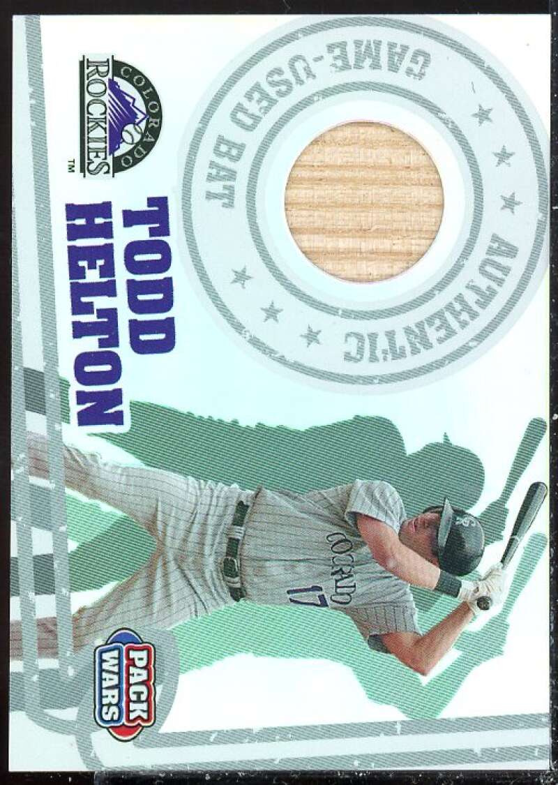 Todd Helton Card 2005 Topps Pack Wars Relics #THB  Image 1