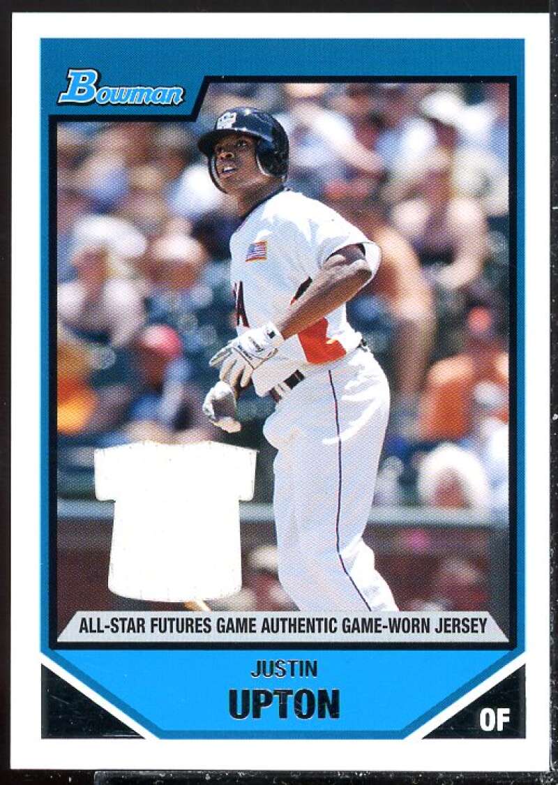 Justin Upton Card 2007 Bowman Draft Future's Game Prospects Jerseys #BDPP110  Image 1