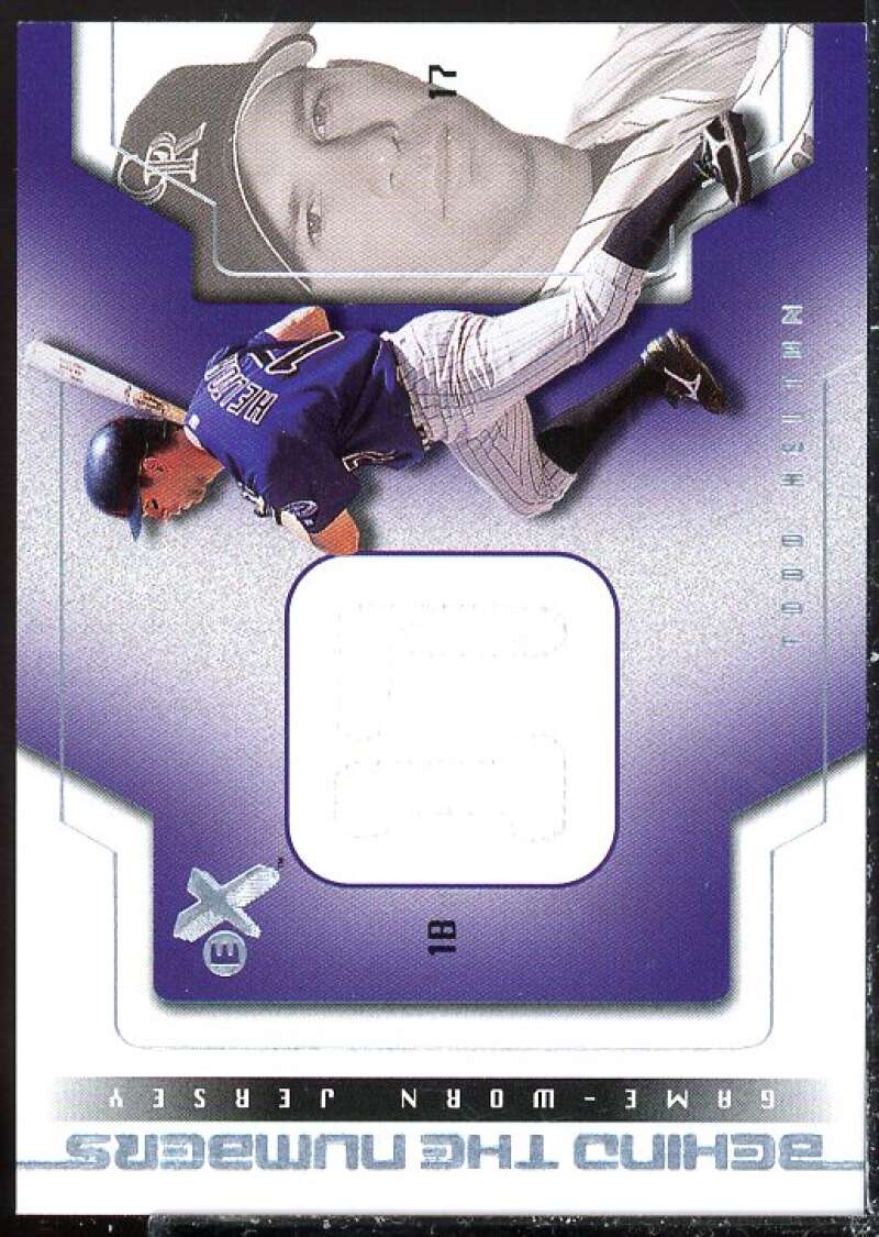 Todd Helton Card 2002 E-X Behind the Numbers Game Jersey #9  Image 1