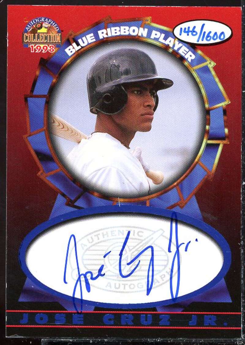 Jose Cruz Jr. 1997 Score Board Autographed Collection Blue Ribbon Autographs #5  Image 1