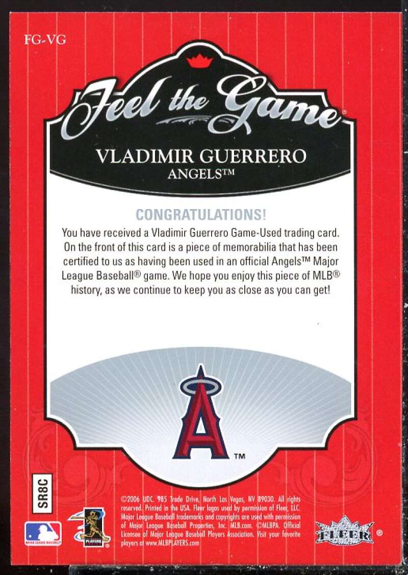 Vladimir Guerrero Jsy Card 2006 Ultra Feel the Game #VG  Image 2