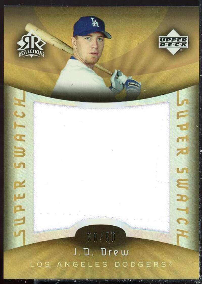 J.D. Drew Card 2005 Reflections Super Swatch #JD  Image 1