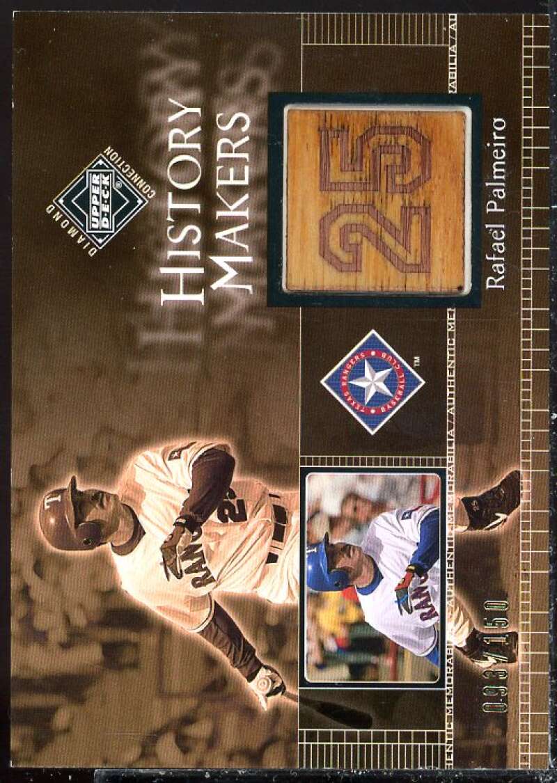 Rafael Palmeiro HM Bat Card 2002 Upper Deck Diamond Connection #495  Image 1