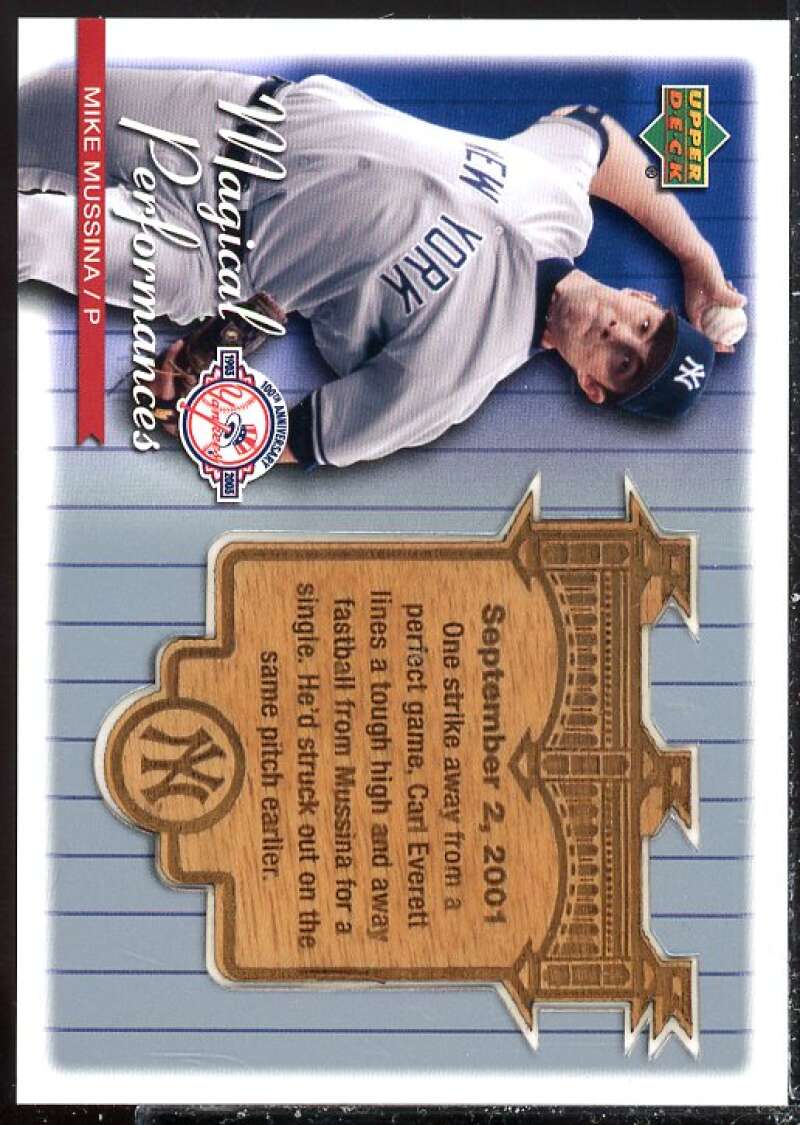 Mike Mussina 1st Postseason Card 2004 Upper Deck Magical Performances #33  Image 1