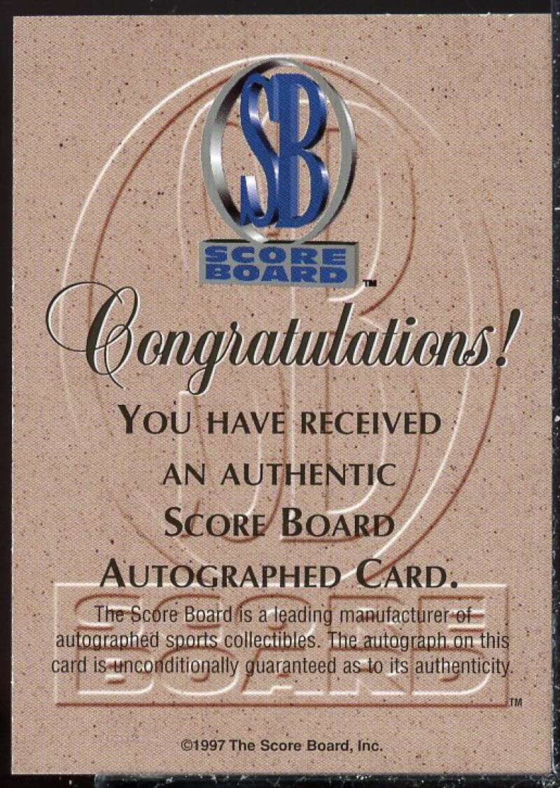 Jay Payton Card 1997-98 Score Board Autographed Collection Autographs #17  Image 2