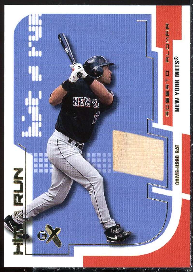 Roberto Alomar Card 2002 E-X Hit and Run Game Bat #1  Image 1