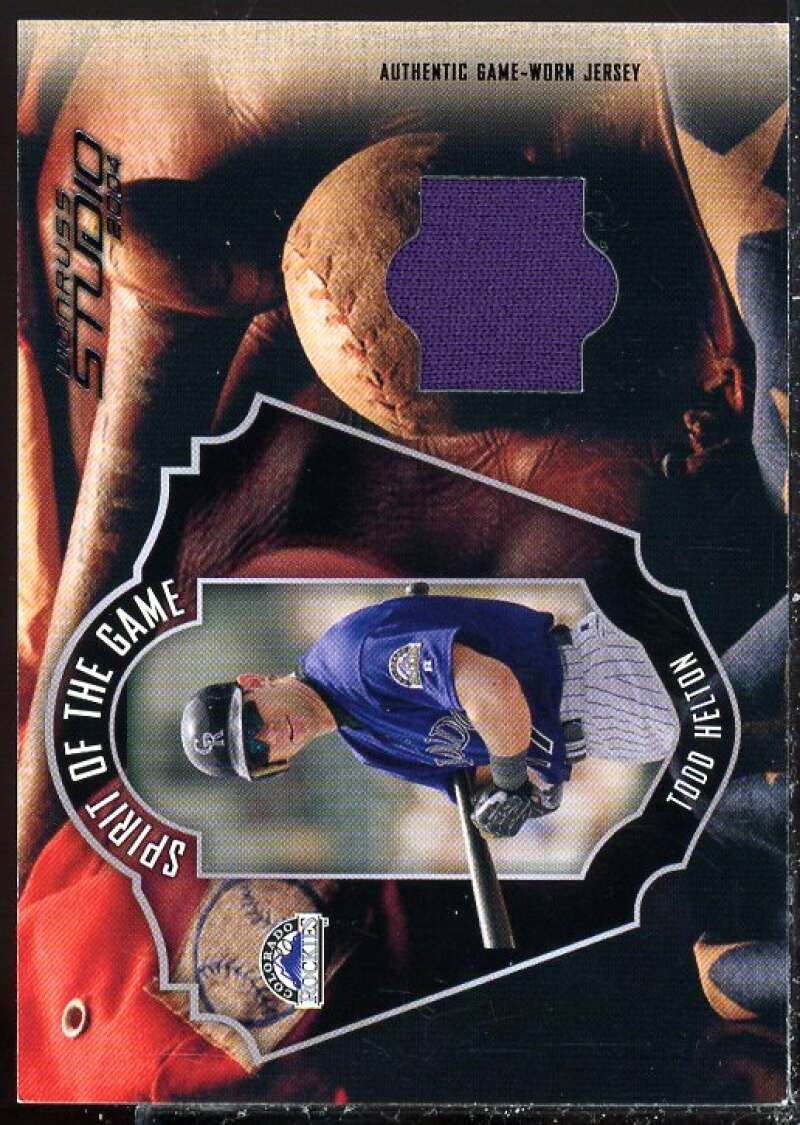 Todd Helton Card 2004 Studio Spirit of the Game Material Jersey #11  Image 1