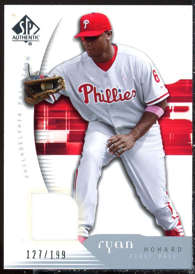 Ryan Howard Card 2005 SP Authentic Jersey #85  Image 1