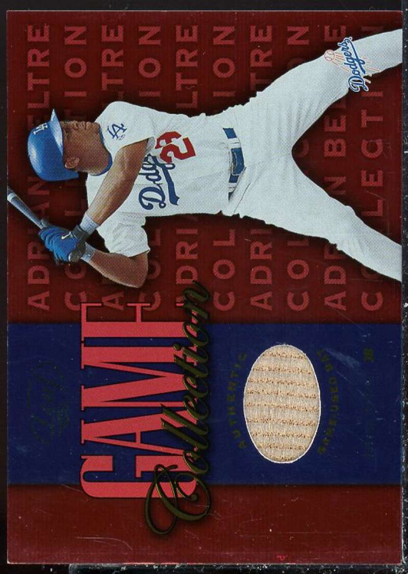 Adrian Beltre Bat Card 2002 Leaf Game Collection #ABB  Image 1