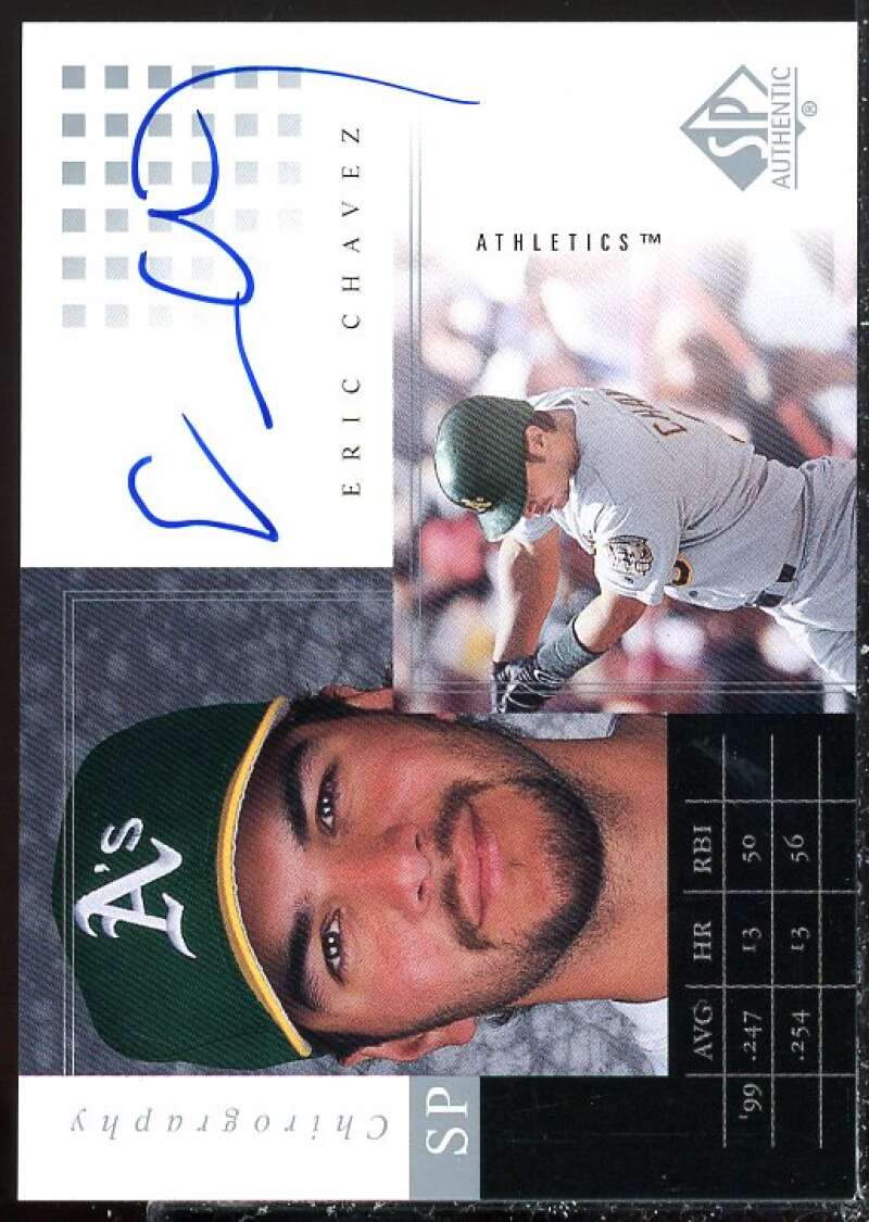 Eric Chavez Card 2000 SP Authentic Chirography #EC  Image 1