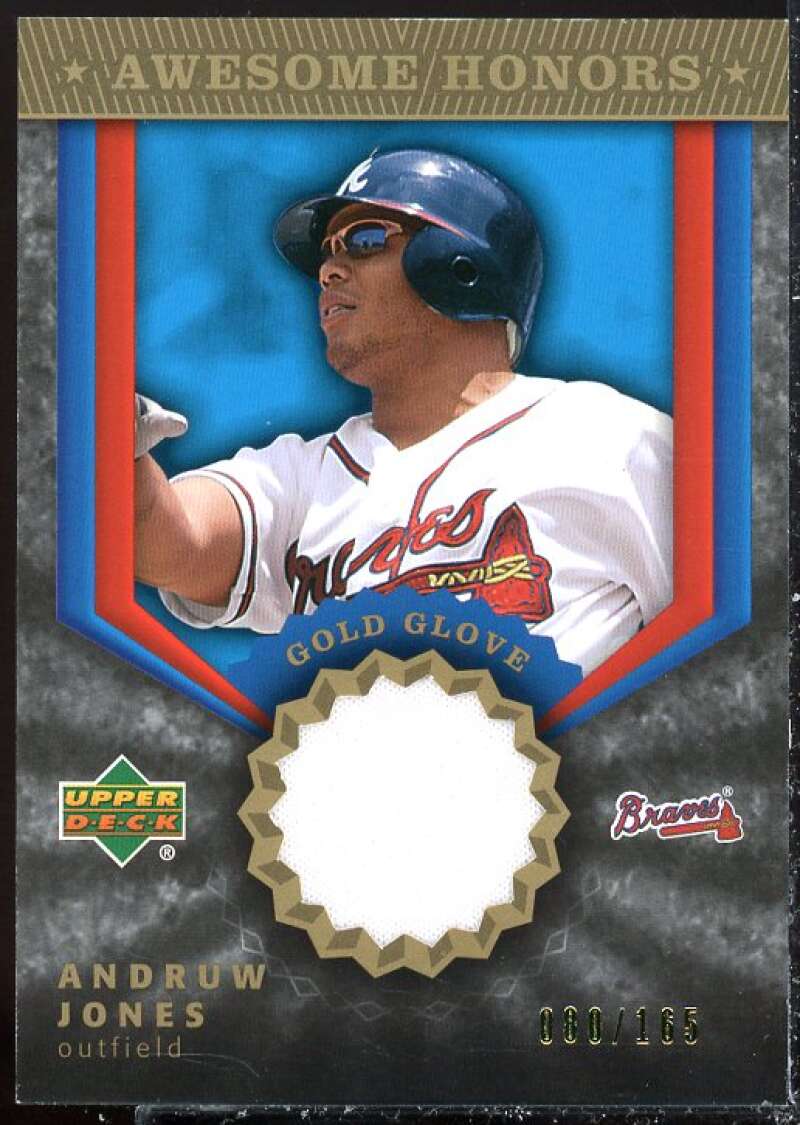 Andruw Jones Card 2004 Upper Deck Awesome Honors Jersey Gold #AJ  Image 1