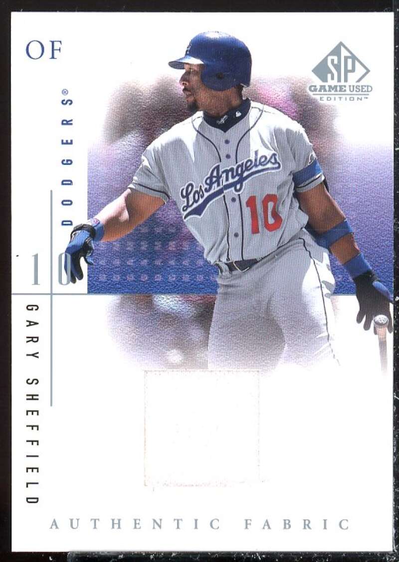 Gary Sheffield Card 2001 SP Game Used Edition Authentic Fabric #GS  Image 1