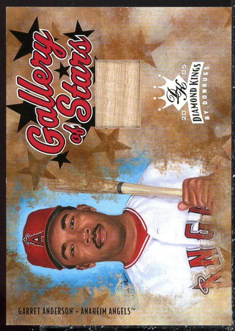 Garret Anderson Card 2005 Diamond Kings Gallery of Stars Bat #GS12  Image 1