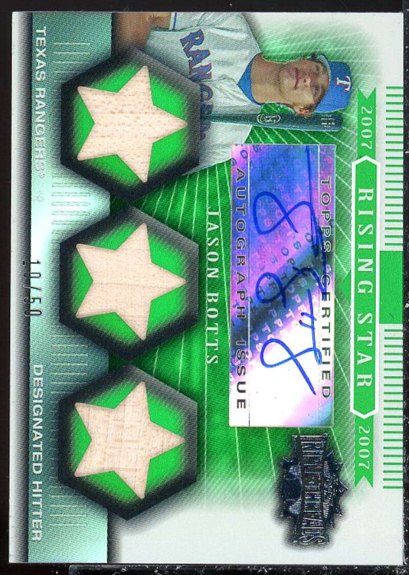 Jason Botts Jsy AU Card 2007 Topps Triple Threads Emerald #164  Image 1