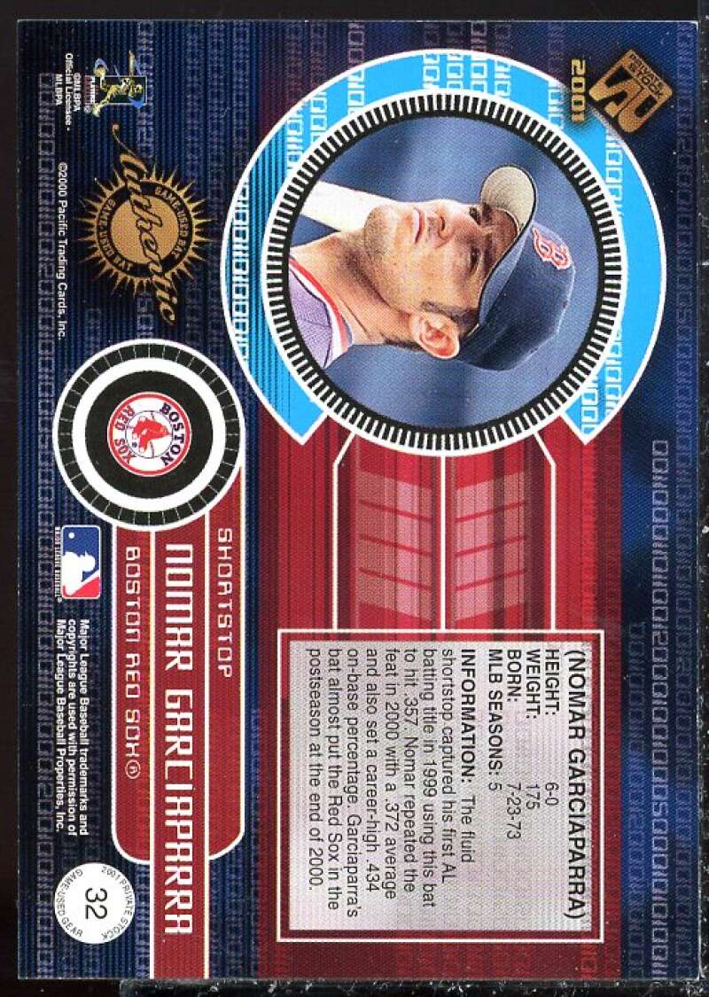 Nomar Garciaparra Card 2001 Private Stock Game Gear #32  Image 2