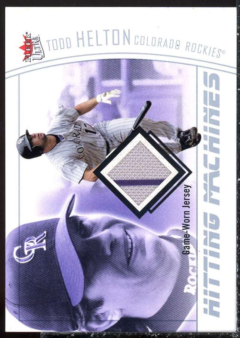 Todd Helton Card 2004 Ultra Hitting Machines Jersey Silver #TH  Image 1