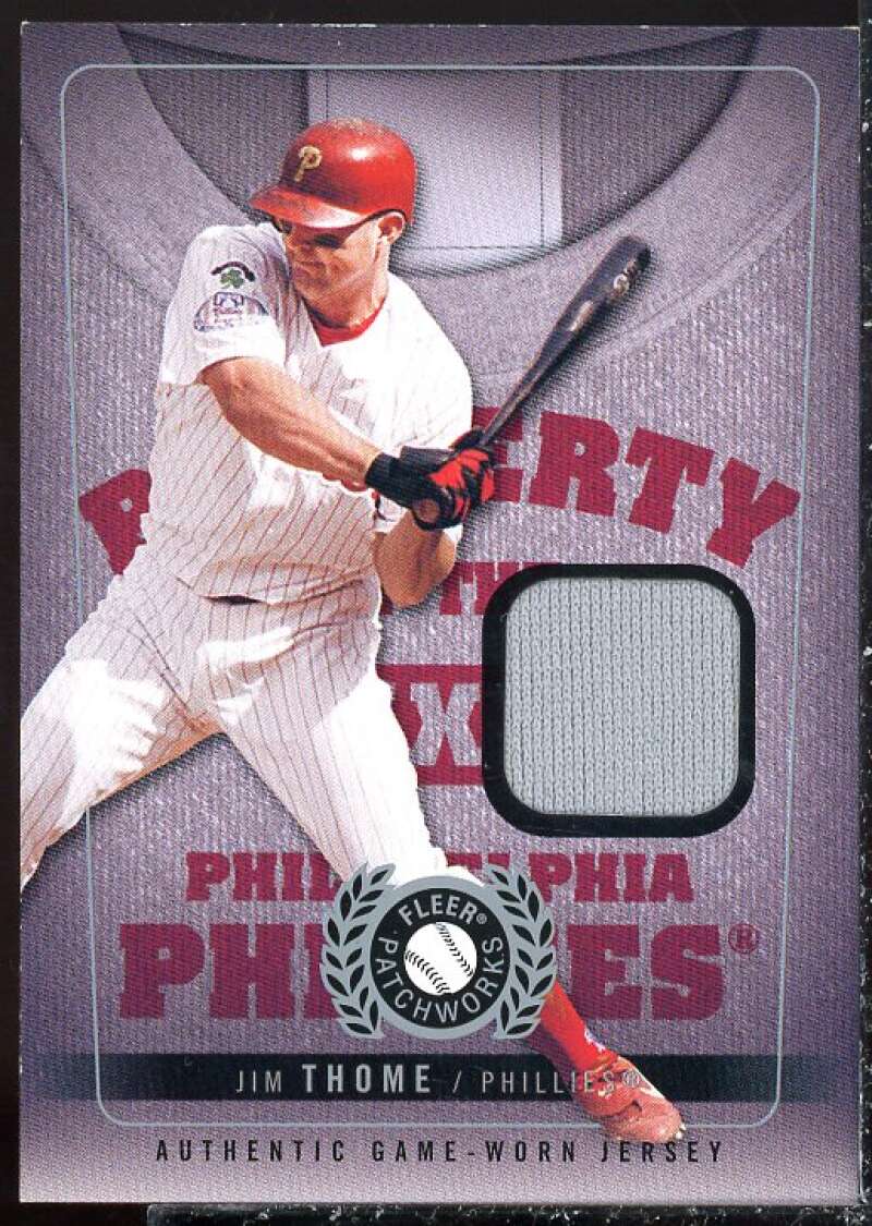 Jim Thome Card 2005 Fleer Patchworks Property of Jersey #JT  Image 1