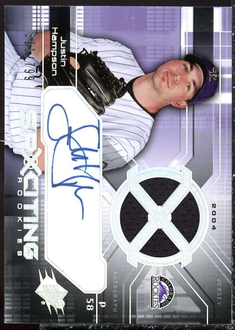 Justin Hampson AU JSY RC Card 2004 SPx #182  Image 1