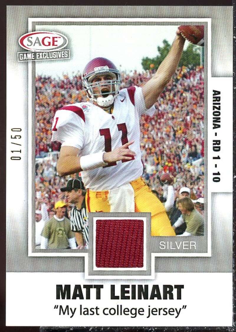 Matt Leinart Card 2006 SAGE Game Exclusive  Jerseys Bronze #ML2  Image 1