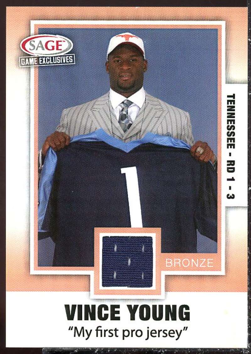 Vince Young NFL Card 2006 SAGE Game Exclusive Vince Young Jerseys Bronze #VY6  Image 1