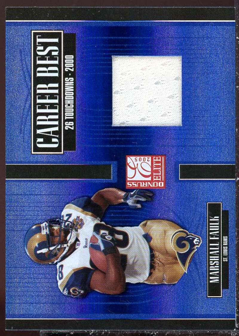 Marshall Faulk Card 2005 Donruss Elite Career Best Jerseys #CB31  Image 1