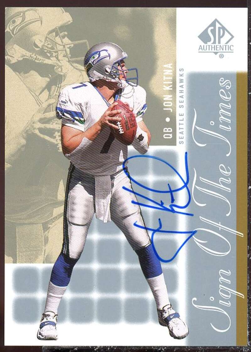 Jon Kitna Card 2000 SP Authentic Sign of the Times #JK  Image 1