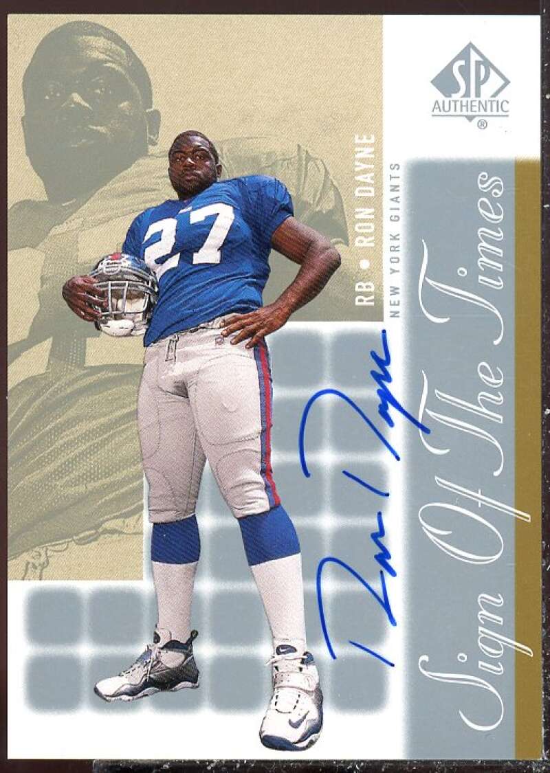 Ron Dayne Card 2000 SP Authentic Sign of the Times #RD  Image 1