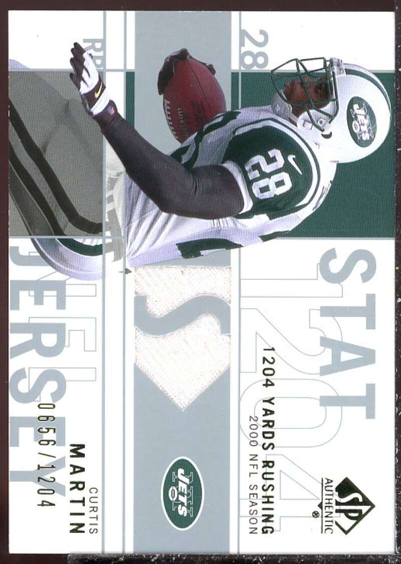 Curtis Martin Card 2001 SP Authentic Stat Jerseys #SPCM  Image 1
