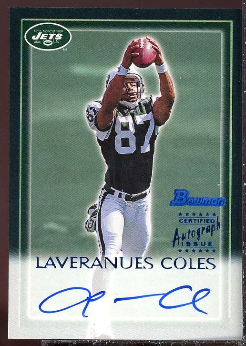 Laveranues Coles Card 2000 Bowman Autographs #LC  Image 1
