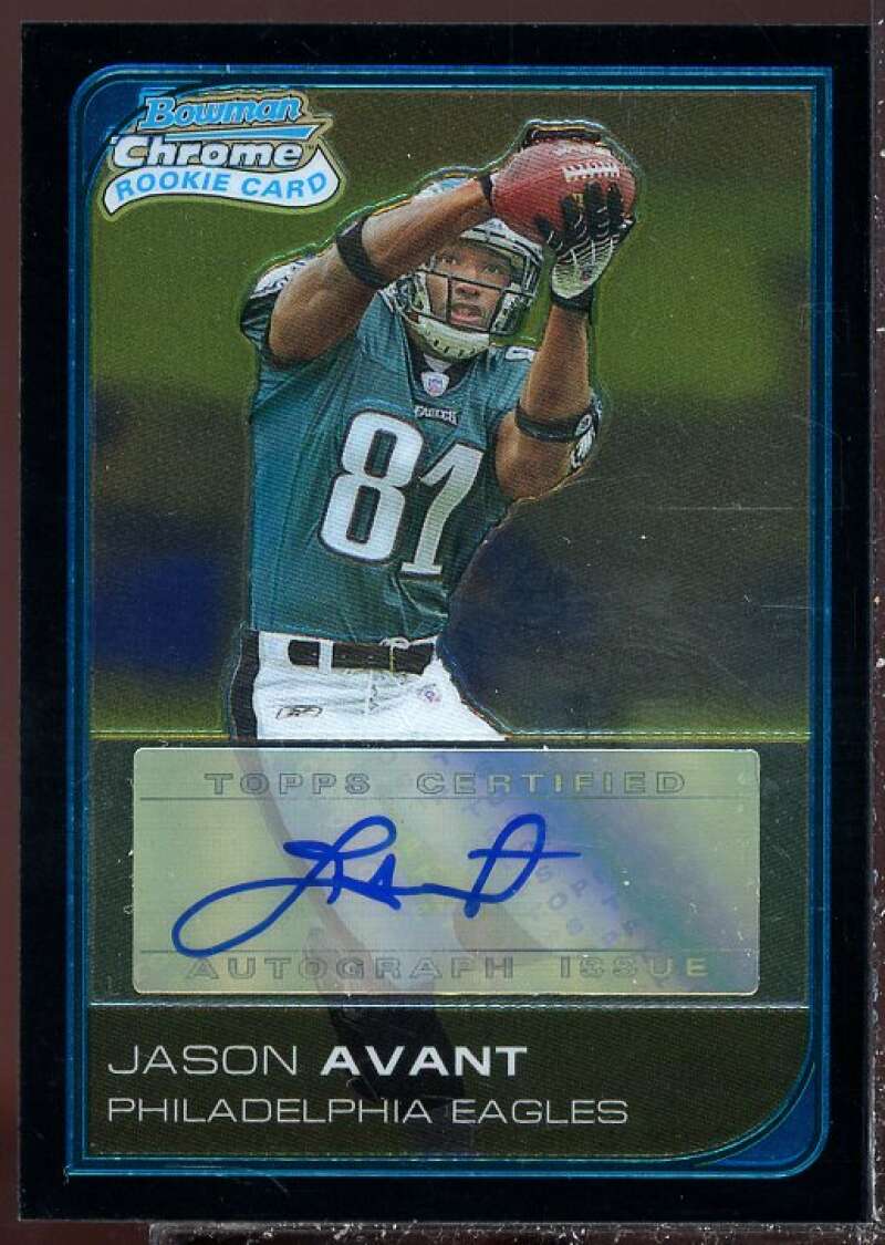 Jason Avant Card 2006 Bowman Chrome Rookie Autographs #268  Image 1