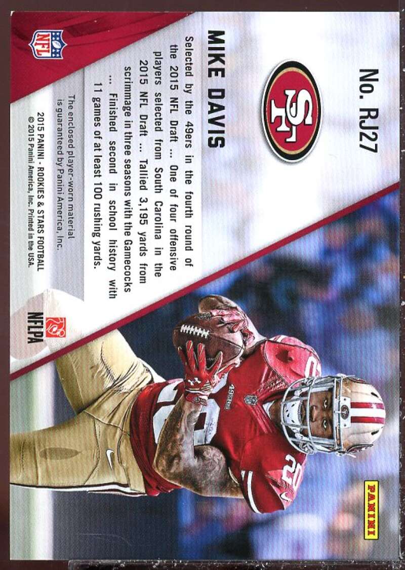 Mike Davis Card 2015 Rookies and Stars Longevity Rookie Jerseys Team Name #27  Image 2