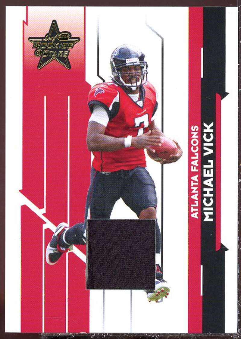 Michael Vick Card 2006 Leaf Rookies and Stars Materials Gold #6  Image 1