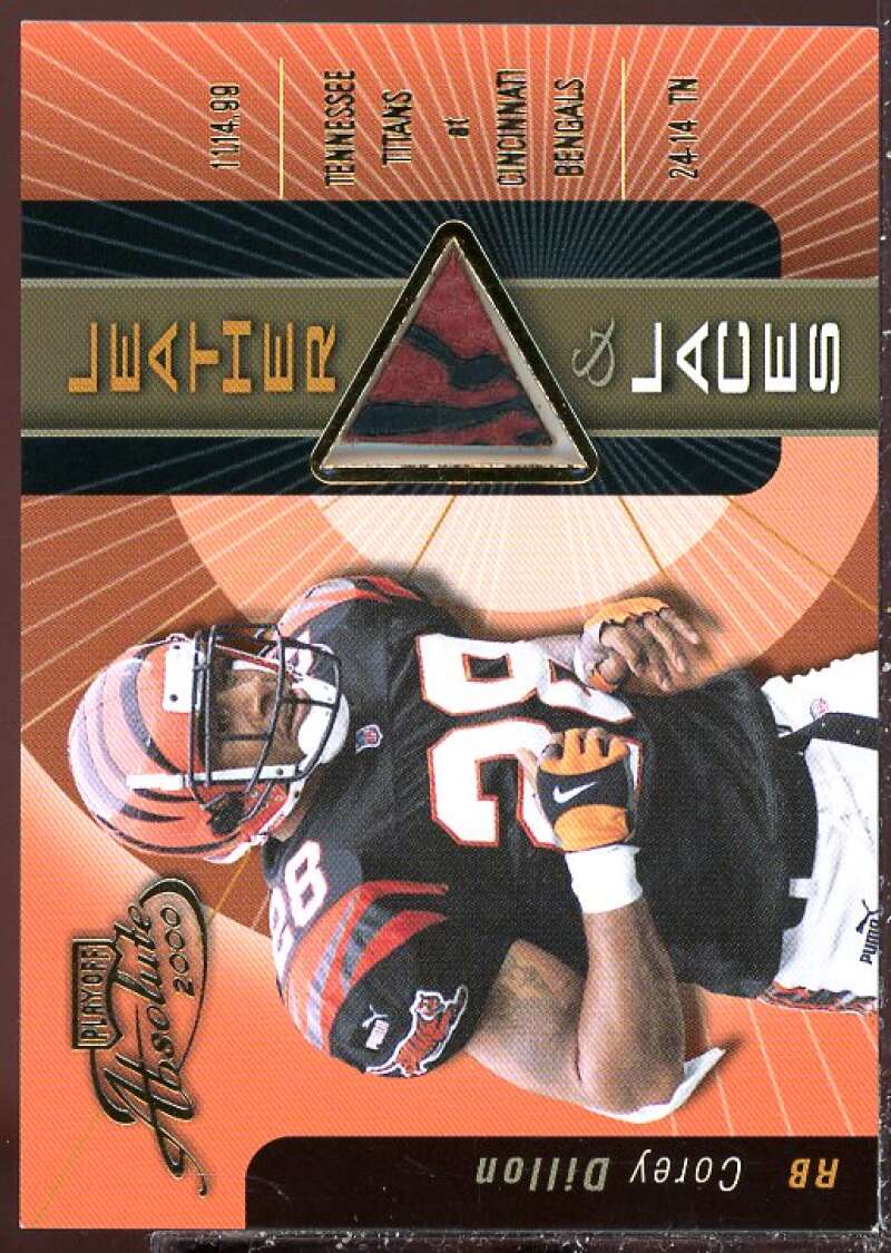 Corey Dillon Card 2000 Absolute Leather and Laces #CD28  Image 1