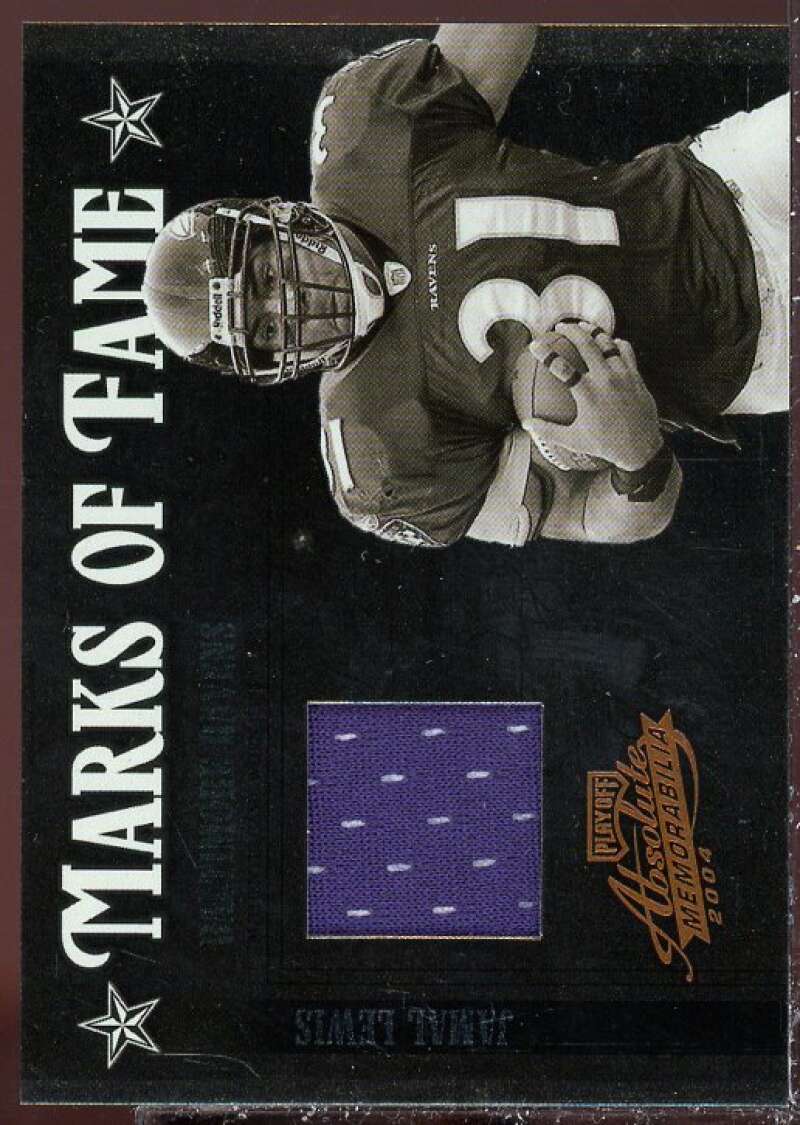 Jamal Lewis Card 2004 Absolute Memorabilia Marks of Fame Material #MOF12  Image 1