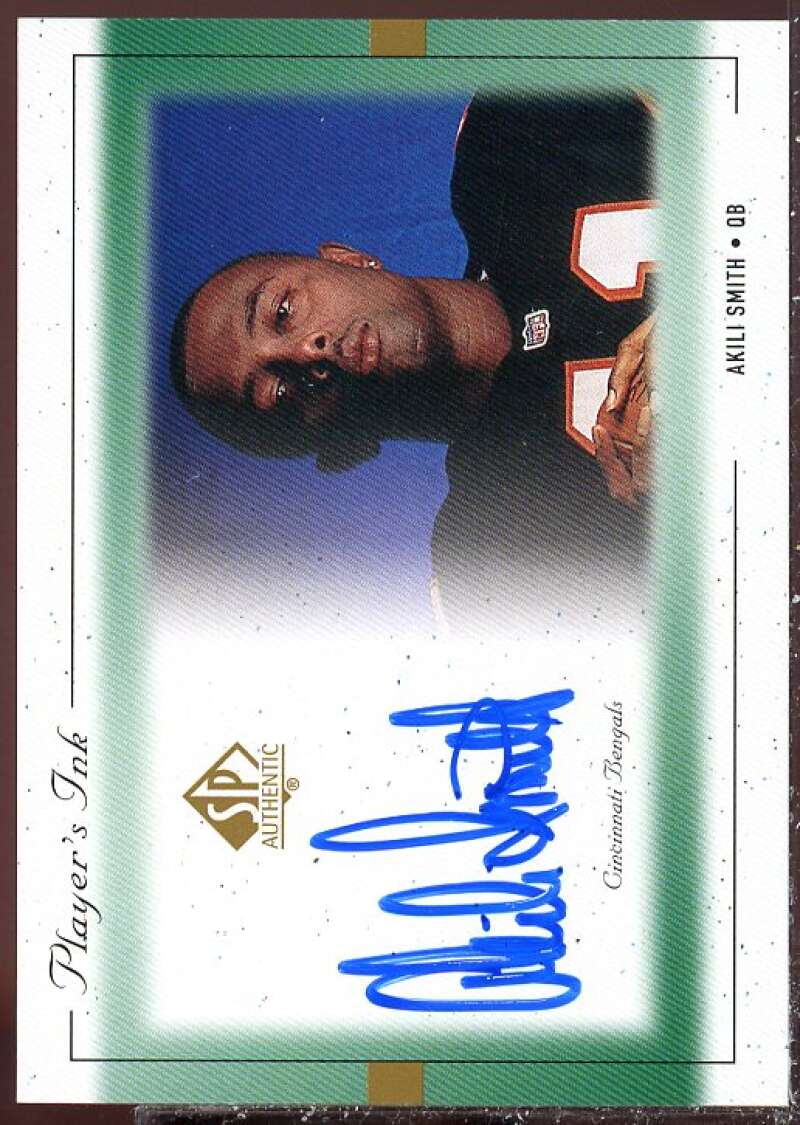 Akili Smith Card 1999 SP Authentic Player's Ink Green #ASA  Image 1