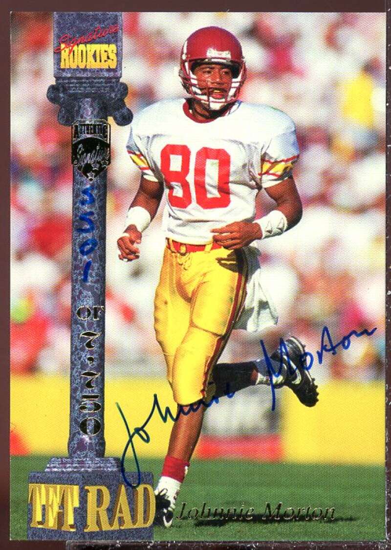 Johnnie Morton Card 1994 Signature Rookies Tetrad Autographs #16  Image 1