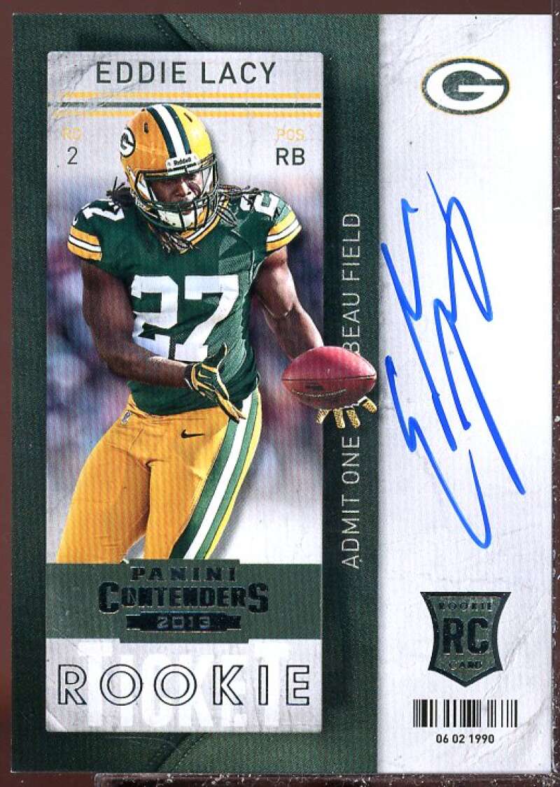 Eddie Lacy AU RC Card 2013 Panini Contenders #208A  Image 1