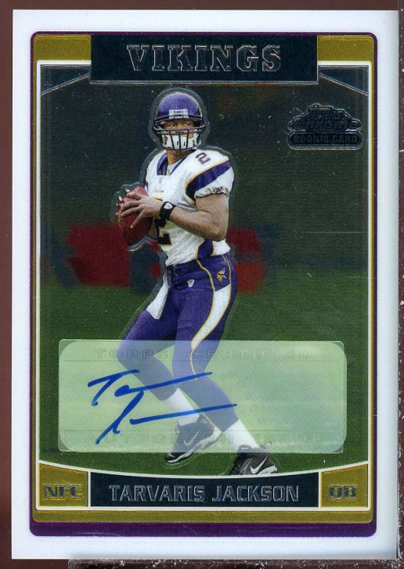 Tarvaris Jackson Card 2006 Topps Chrome Rookie Autographs #254  Image 1