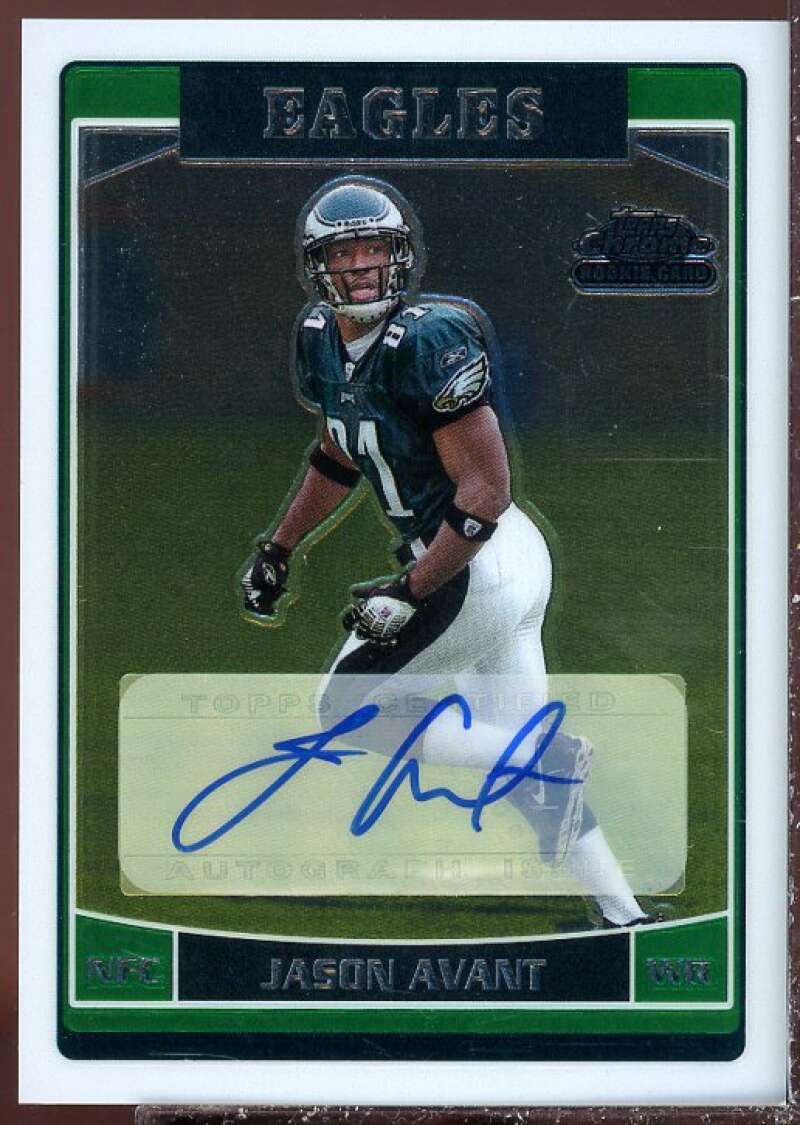 Jason Avant Card 2006 Topps Chrome Rookie Autographs #257  Image 1