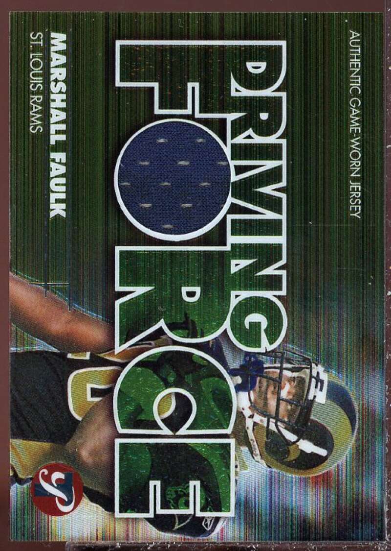 Marshall Faulk Card 2002 Topps Pristine Driving Force Jerseys #DFMF  Image 1