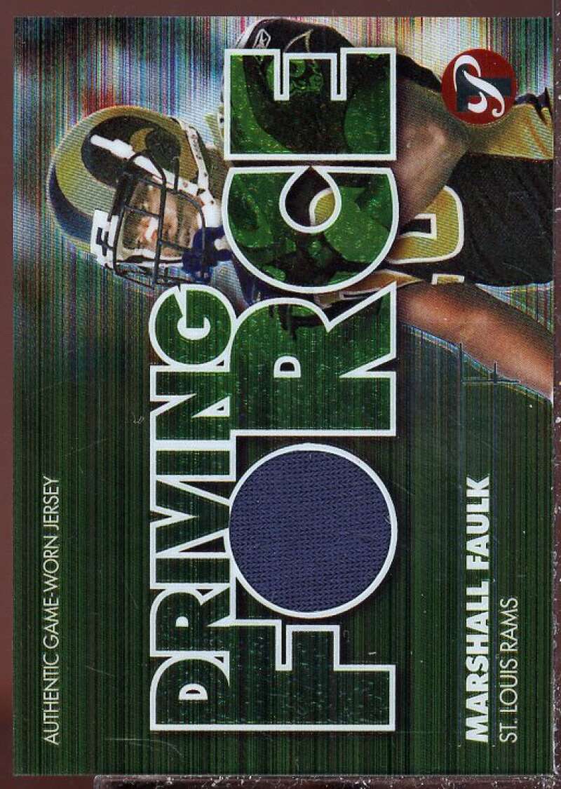 Marshall Faulk Card 2002 Topps Pristine Driving Force Jerseys #DFMF  Image 1